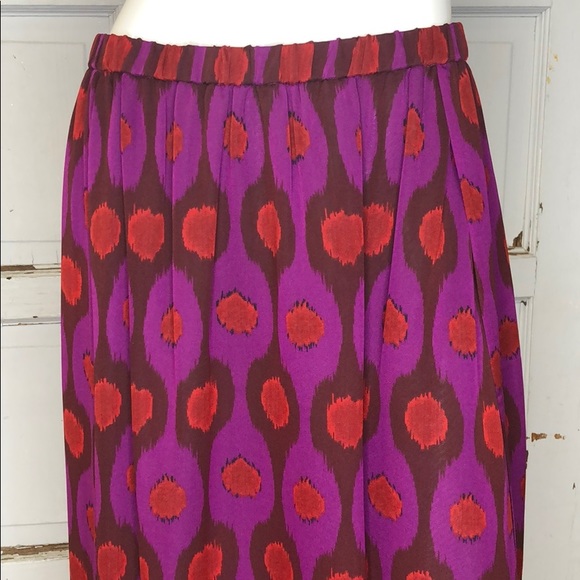 DVF Silk Skirt Abstract Print NWT sz M - Picture 3 of 8